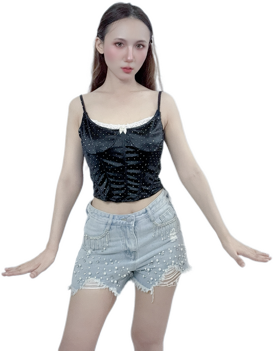 "Dazzling StarNight Corset with glamorous design"