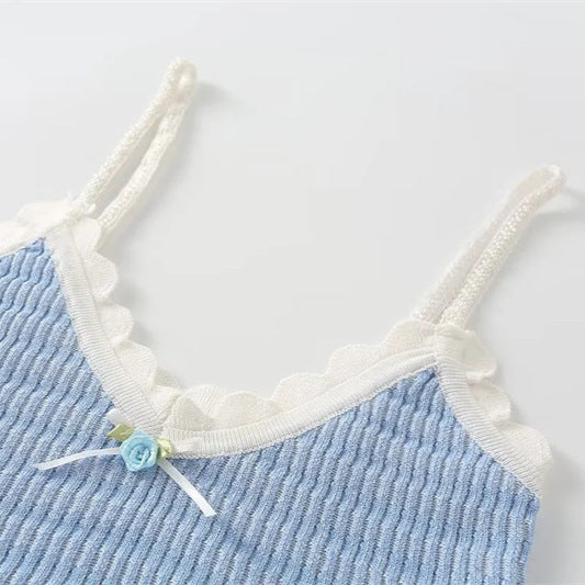 Baby Blue Rose Singlet